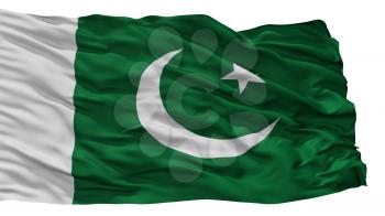 Pakistan City Flag, Country Pakistan, Isolated On White Background, 3D Rendering