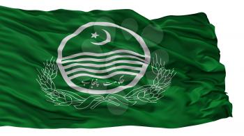 Punjab City Flag, Country Pakistan, Isolated On White Background, 3D Rendering