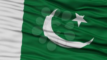 Closeup Pakistan Flag, Waving in the Wind, High Resolution
