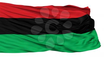 Panafrican Unia Afro American Black Liberation Flag, Isolated On White Background, 3D Rendering