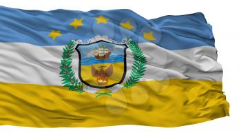 Colon Provincia City Flag, Country Panama, Isolated On White Background, 3D Rendering