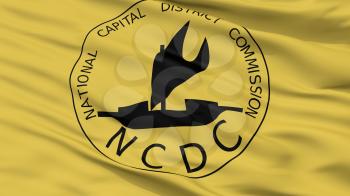 Ncd City Flag, Country Papua New Guinea, Closeup View, 3D Rendering