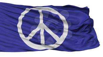 Peace Protest Flag, Isolated On White Background, 3D Rendering