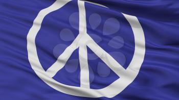 Peace Protest Flag, Closeup View, 3D Rendering