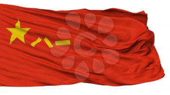 Peoples Liberation Army Peoples Republic Of China Flag, Isolated On White Background, 3D Rendering