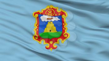 Ayacucho City Flag, Country Peru, Closeup View, 3D Rendering