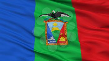 Moquegua City Flag, Country Peru, Closeup View, 3D Rendering