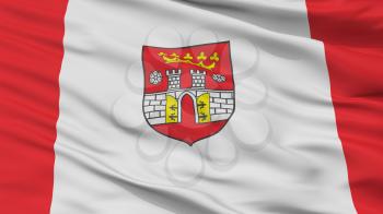 Bedzin City Flag, Country Poland, Closeup View, 3D Rendering