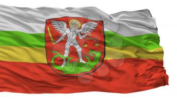 Biala Podlaska City Flag, Country Poland, Isolated On White Background, 3D Rendering