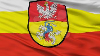 Bialystok City Flag, Country Poland, Closeup View, 3D Rendering