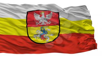 Bialystok City Flag, Country Poland, Isolated On White Background, 3D Rendering