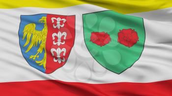 Bielsko Biala City Flag, Country Poland, Closeup View, 3D Rendering