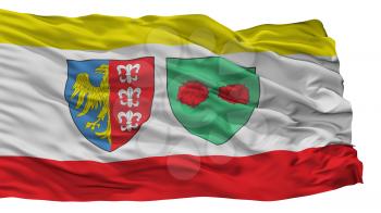 Bielsko Biala City Flag, Country Poland, Isolated On White Background, 3D Rendering