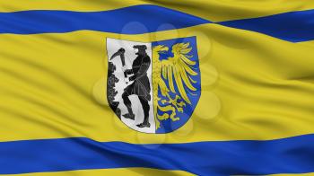Bytom City Flag, Country Poland, Closeup View, 3D Rendering