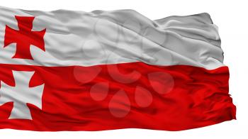 Elblag City Flag, Country Poland, Isolated On White Background, 3D Rendering