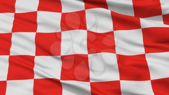 Glogow City Flag, Country Poland, Closeup View, 3D Rendering