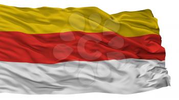 Grudziadz City Flag, Country Poland, Isolated On White Background, 3D Rendering