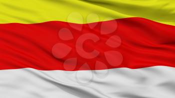 Inowroclaw City Flag, Country Poland, Closeup View, 3D Rendering