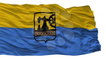 Katowice City Flag, Country Poland, Isolated On White Background, 3D Rendering