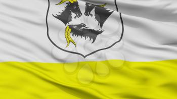 Kedzierzyn Kozle City Flag, Country Poland, Closeup View, 3D Rendering