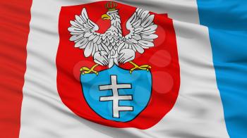 Legionowo City Flag, Country Poland, Closeup View, 3D Rendering