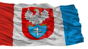 Legionowo City Flag, Country Poland, Isolated On White Background, 3D Rendering