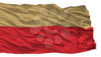 Leszno City Flag, Country Poland, Isolated On White Background, 3D Rendering
