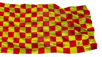 Lubin City Flag, Country Poland, Isolated On White Background, 3D Rendering