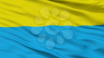 Opole City Flag, Country Poland, Closeup View, 3D Rendering