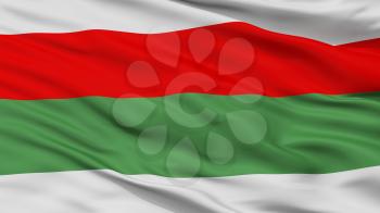 Pila City Flag, Country Poland, Closeup View, 3D Rendering
