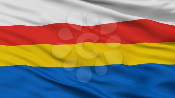 Pulawy City Flag, Country Poland, Closeup View, 3D Rendering
