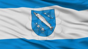 Rybnik City Flag, Country Poland, Closeup View, 3D Rendering
