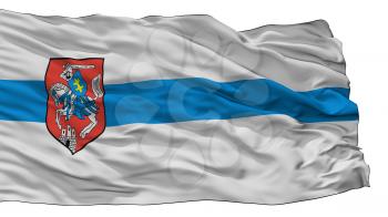 Siedlce City Flag, Country Poland, Isolated On White Background, 3D Rendering