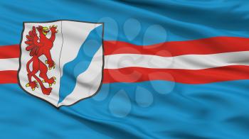 Stargard City Flag, Country Poland, Closeup View, 3D Rendering
