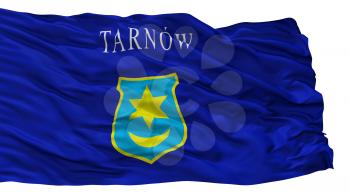Tarnow City Flag, Country Poland, Isolated On White Background, 3D Rendering