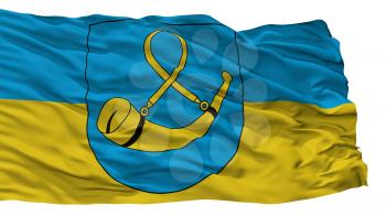 Tychy City Flag, Country Poland, Isolated On White Background, 3D Rendering