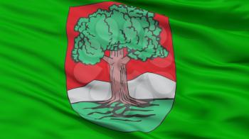 Walbrzych City Flag, Country Poland, Closeup View, 3D Rendering