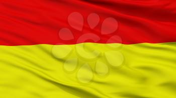 Wroclaw City Flag, Country Poland, Closeup View, 3D Rendering