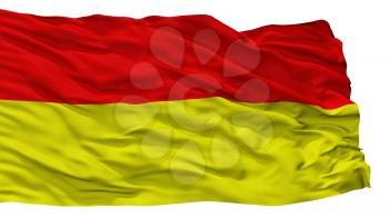 Wroclaw City Flag, Country Poland, Isolated On White Background, 3D Rendering
