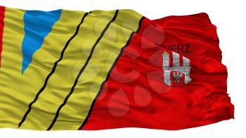 Zgierz City Flag, Country Poland, Isolated On White Background, 3D Rendering