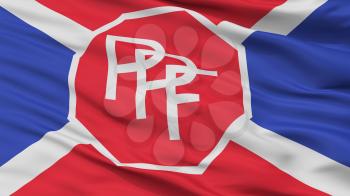 Ppf Flag Closeup View, 3D Rendering