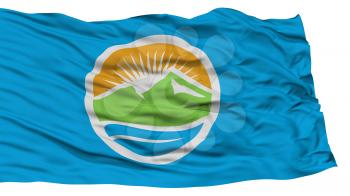 Isolated Provo City Flag, City of Utah State, Waving on White Background, High Resolution