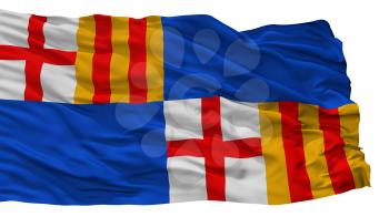 Barceloneta City Flag, Country Puerto Rico, Isolated On White Background, 3D Rendering