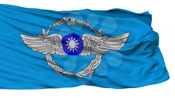 Republic Of China Air Force Flag, Isolated On White Background, 3D Rendering