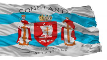 Constanta City Flag, Country Romania, Isolated On White Background, 3D Rendering