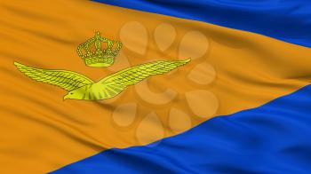 Royal Netherlands Air Force Flag, Closeup View, 3D Rendering