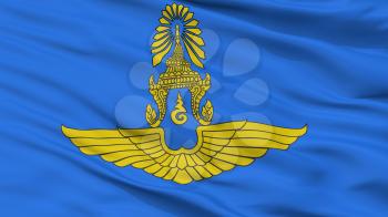 Royal Thai Air Force Flag, Closeup View, 3D Rendering