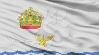 Astrakhan City Flag, Country Russia, Closeup View, 3D Rendering