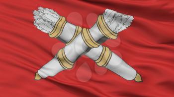 Belebey City Flag, Country Russia, Closeup View, 3D Rendering