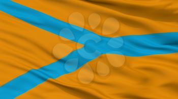 Cherepovets City Flag, Country Russia, Vologda Oblast, Closeup View, 3D Rendering